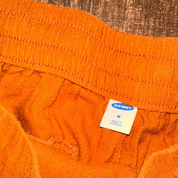 Old Navy Orange Linen Blend Shorts Size Medium - Picture 2 of 4